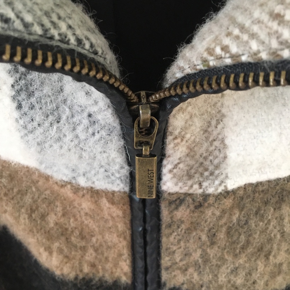 Nine West Crop Sleeve Wool Coat - Picture 5 of 13